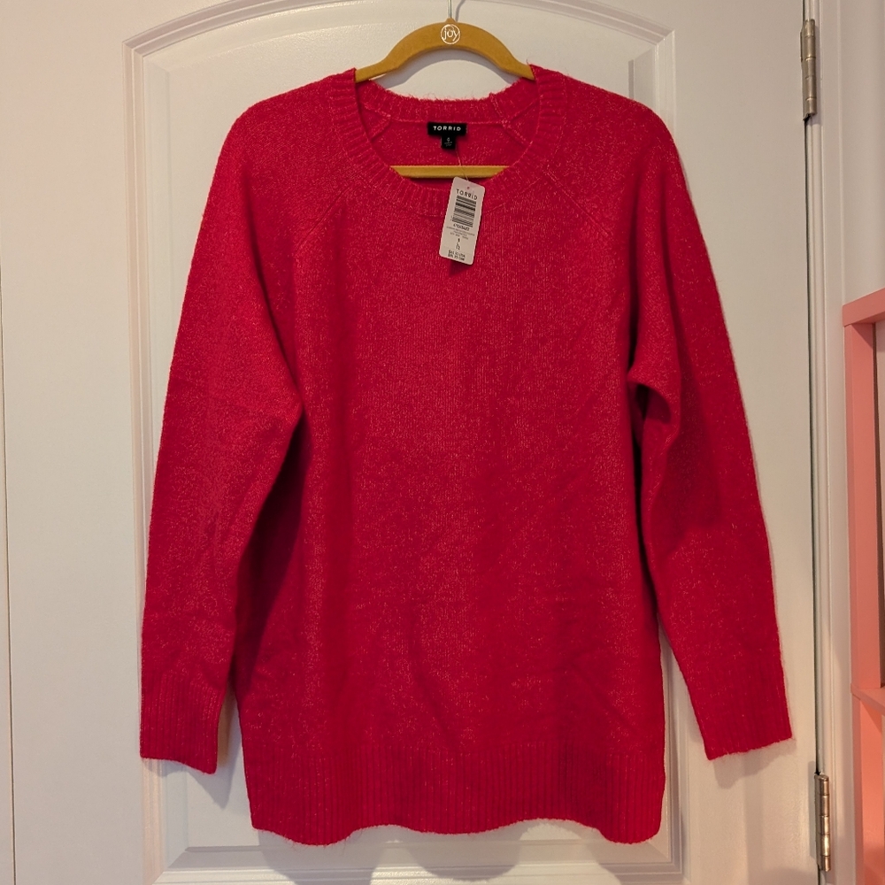 🩷 Bright Pink Magenta Sweater From Torrid NWT